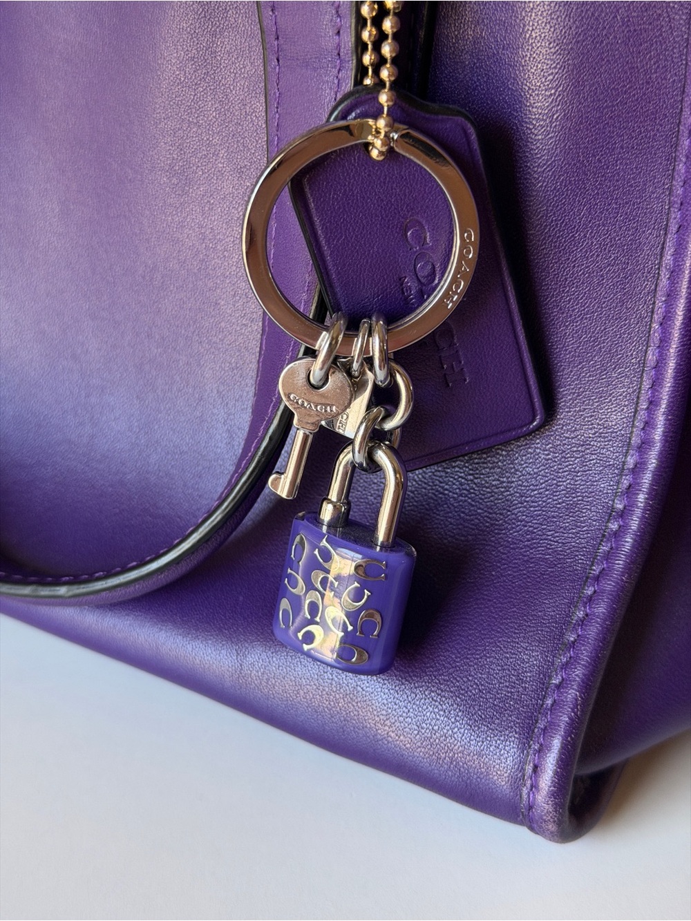 Coach Purple Leather Crossbody - Picture 7 of 7